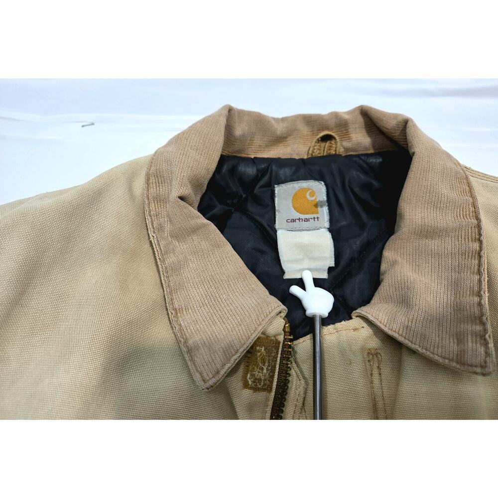 Carhartt Traditional Tan Duck Chore Coat Heavily Distressed Men XL - Picture 2 of 6